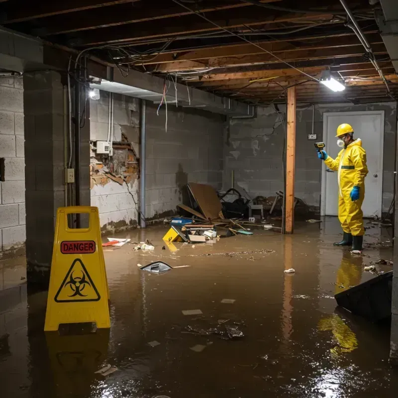 Flooded Basement Electrical Hazard in Blue Ball, PA Property